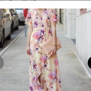 June & Hudson Floral Wrap Dress